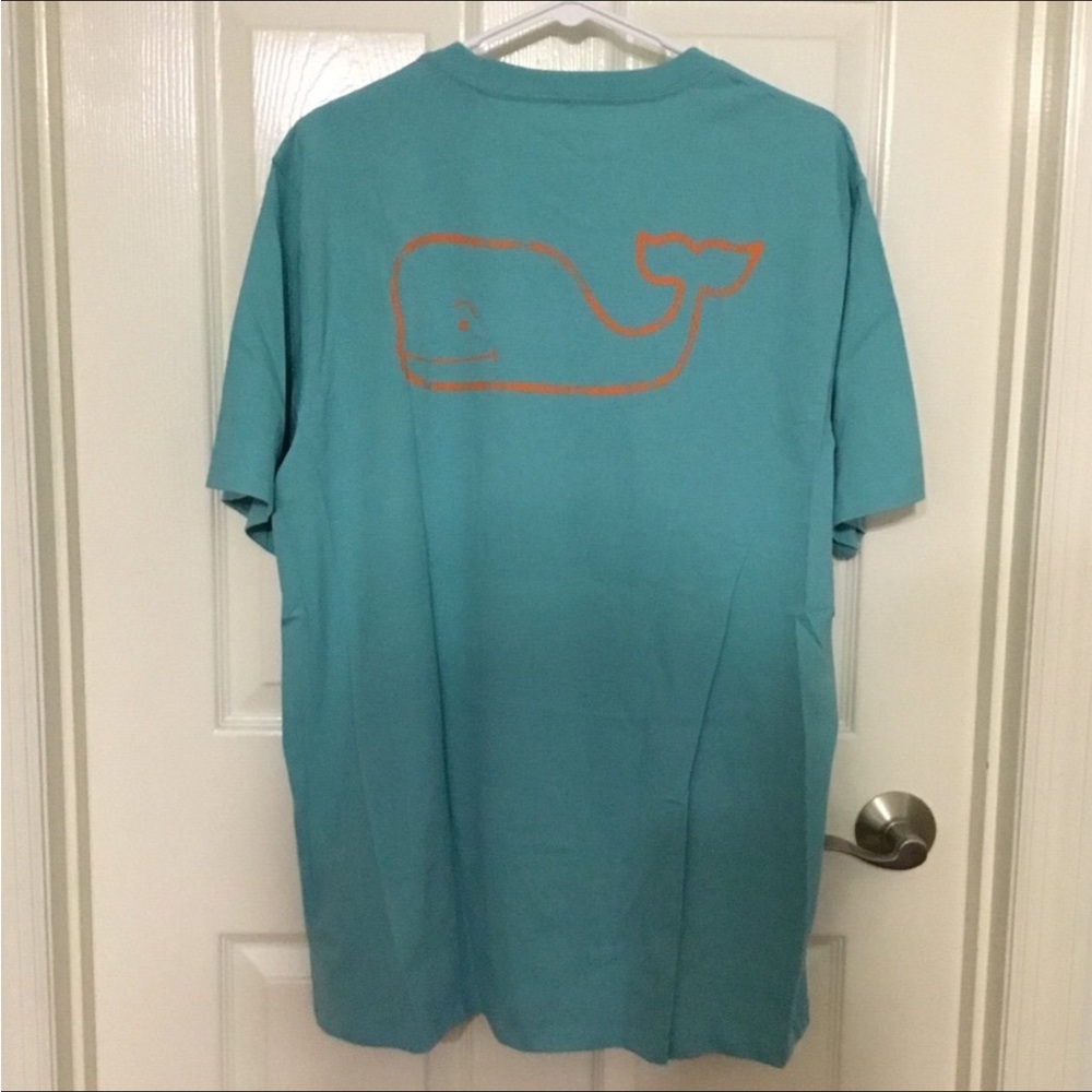 Vineyard Vines Vintage Whale Aqua Ocean Short Sleeve Tee Size Large